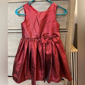 H&M Shimmering Red Kids Dress with Bow